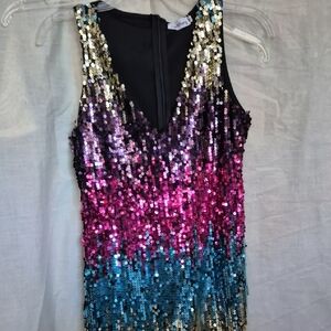 Sequin Multicolor Dress NWT colored sequin dress. a beautiful evening dresst